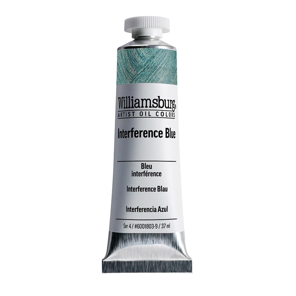 Artist Oil Colors by GOLDEN, Interference Blue, 37 ml tube, Professional Oil Paint, Transparent