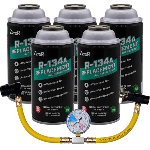 A/C Compressor Normal Noise and Vibration - 2019-2022 Chevrolet Colorado 6 ZeroR AC Recharge Kit R134a Replacement – Eco-Friendly Refrigerant Gas with 14-Inch Charging Hose Tool for SSV Cans, 5-Cans