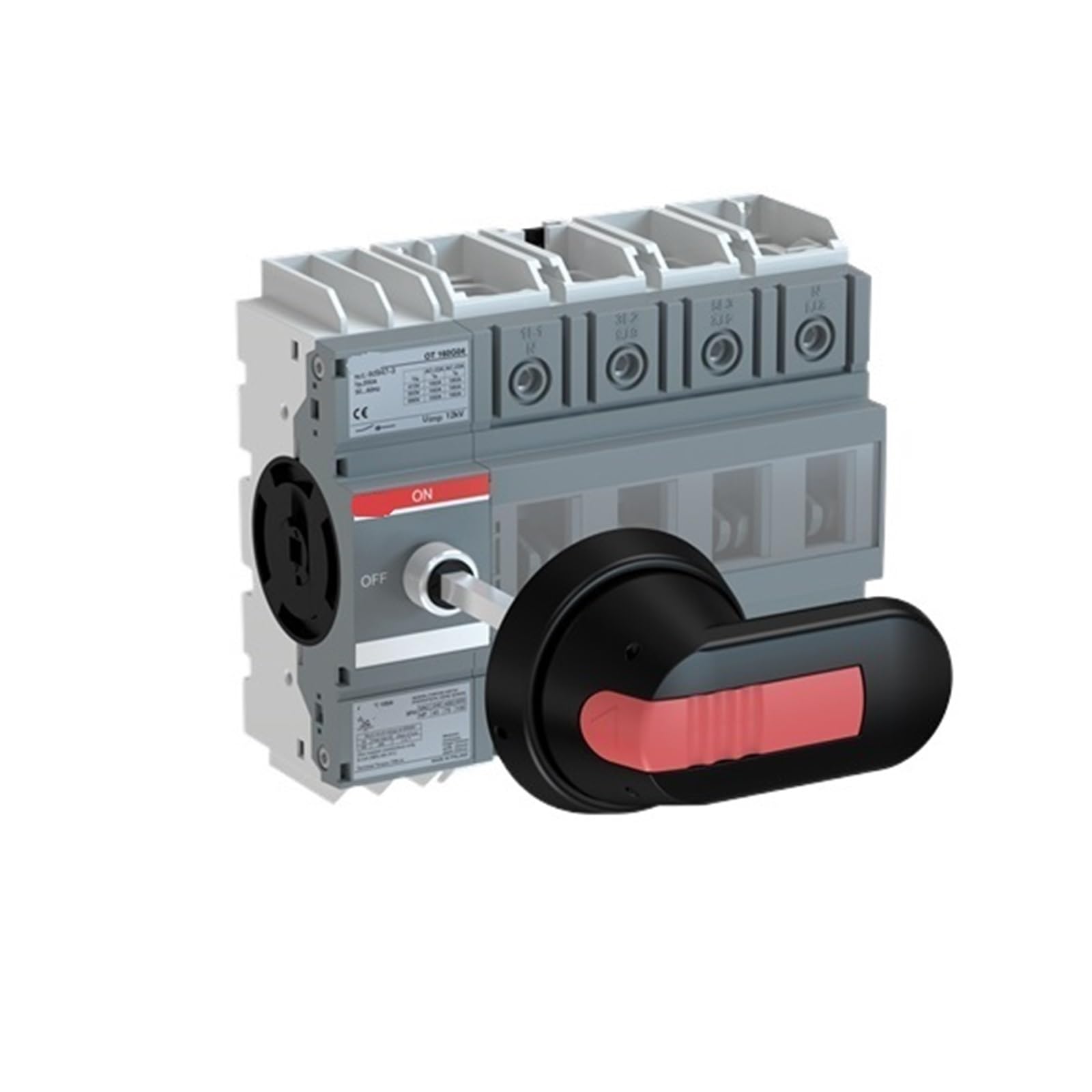 Interrupteur-sectionneur OT160G04P triphase avec neutre pour armoire industrielle