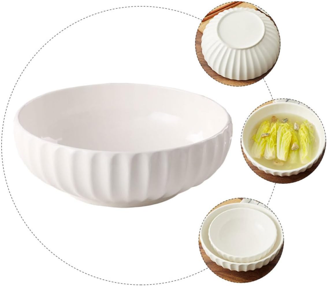 Halloween White Ceramic Soup Basin for Home Restaurant Multifunctional