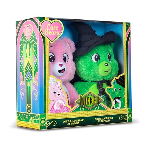 Image of Care Bears - Care Bears x Wicked 2-Pack - Love-a-Lot Bear as Glinda & Good Luck Bear as Elphaba