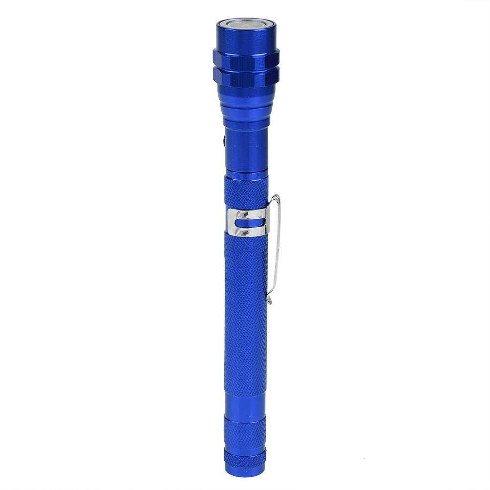 LED Telescopic Flexible Extensible Flashlights Rotatable Torch Heldhand Rotatable Torch with Magnetic Head Pickup Tool (Blue)