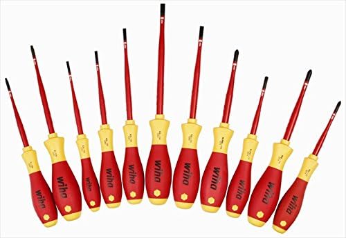 Wiha Tools 32198 Insulated Cushion Grip Slim Screwdriver Set - 11 Piece