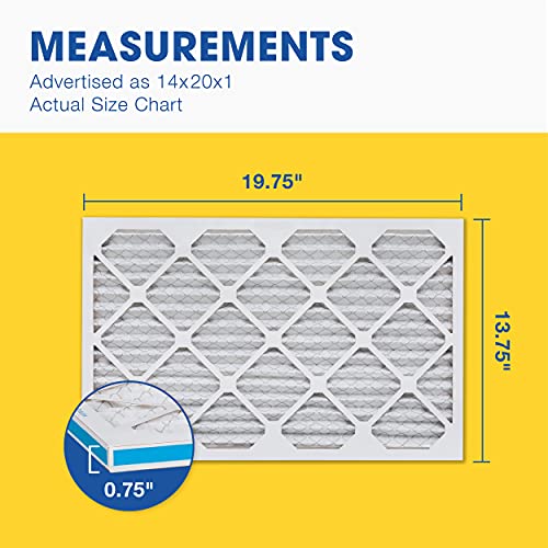 Aerostar 14X20X1 MERV 8 Pleated Air Filter, Ac Furnace Air Filter thumb #1