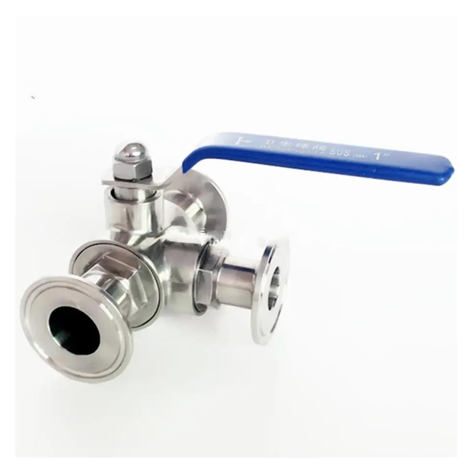 PAKMEZ Fit 89mm Pipe OD x 3.5" Tri Clamp L-Port Ball Valve Sus 316L Stainless Beer Brewing Home