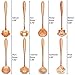 16-Piece Stainless Steel Tableware - Creative Flower Design Coffee, Sugar, Tea & Stir Spoons, 8 Patterns, 2 Sets (Rose Gold)