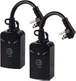 Outdoor Smart WiFi Plug, HBN Heavy Duty Wi-Fi Timer with One Grounded Outlet, Wireless Remote Control by App Compatible with Alexa and Google Home Assistant 2.4 GHz Network only, ETL Listed (2 Pack)