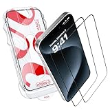 Intaleo iPhone 15 Pro用強化ガラススクリーンプロテクター – アプリケーター付きフルエッジツーエッジ保護携帯電話スクリーンプロテクター 硬度9H、撥油コーティング - iPhone 15 Pro用アクセサリー
