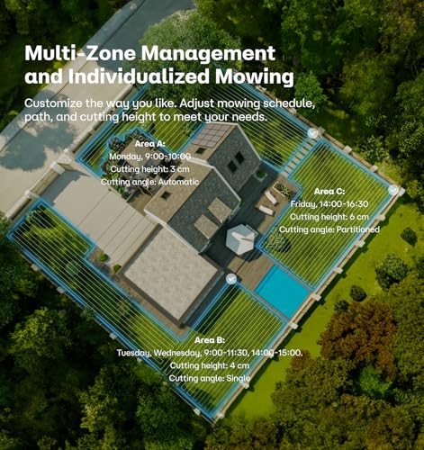 Roboup T1200 PRO T1200Pro Robot Lawn Mower Wire Free - Rtk+Vision Mapping, Ai Obstacle Avoidance, Up To 0.37 Acre, App Control, Virtual Boundaries, Automatic Robotic Lawnmower thumb #4