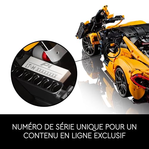 LEGO Technic McLaren P1 - Kit Maquette Hypercar pour Adultes - Idée Cadeau pour Les Passionnés de Voitures - Objet Collector à Échelle Réduite - Réplique de Voiture de Course 42172