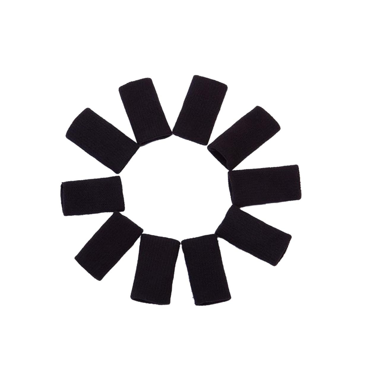 FOMIYES 10Pcs Finger Sleeves Support Elastic Compression Protectors for Basketball and Volleyball Black Durable Finger Braces for Joint Protection and Injury Prevention