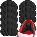 Back of Heel Cushion Pads, Adhesive Heel Grips Inserts for Boots, Loose Shoes Too Big, Reusable Heel Guards Liners for Women Men, Improve Shoe Fit, 8PCS-Black