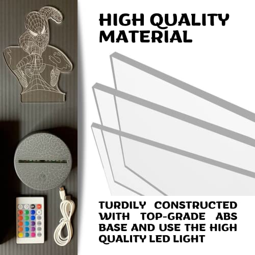 Yarrd Spiderman Lamp Spiderman Night Light 3D Illusion Led Lamp Night Light For Kids Spiderman Gifts #TOP3