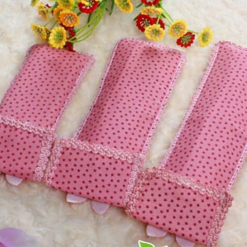 Image of Set of 3 Remote Control Covers | Bow Knot Lace Design | Compatible with TV, AC, DTH Remotes | Dustproof & Washable | Decorative Remote Control Cover (Pink) (Small, Medium and Large Size)