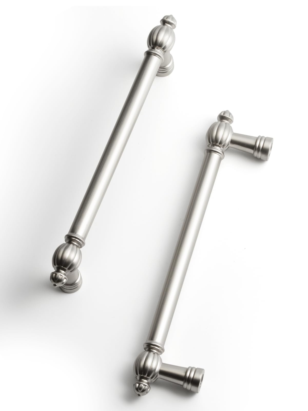BEILEIOU Brushed Nickel Zinc Alloy Cabinet Pulls - 5"(128mm) Hole Center Classic Vintage Drawer Handles,Kitchen Cupboard Bathroom Dresser Cabinet Hardware Handles