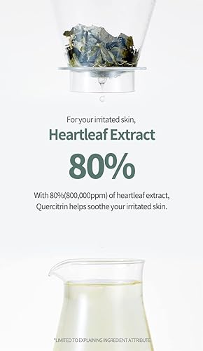 Miniatura 2 de Anua Heartleaf 80 Ampolla calmante, suero facial de hidratación para piel de vidrio, pantenol, ácido hialurónico, fórmula suave, esencia ligera,