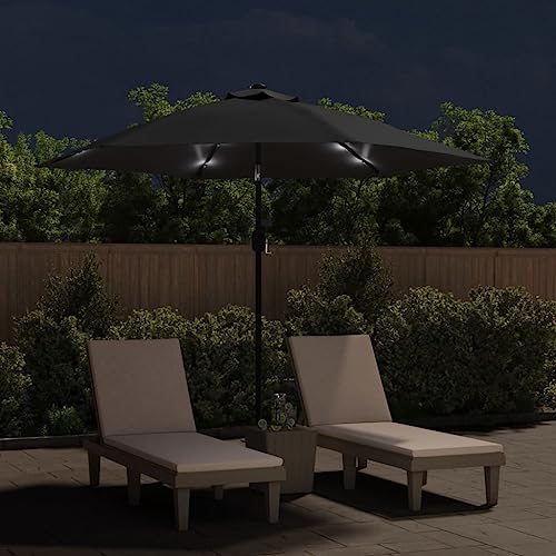 Parasol d'extérieur LED ombrage anti-UV et éclairage de terrasse
