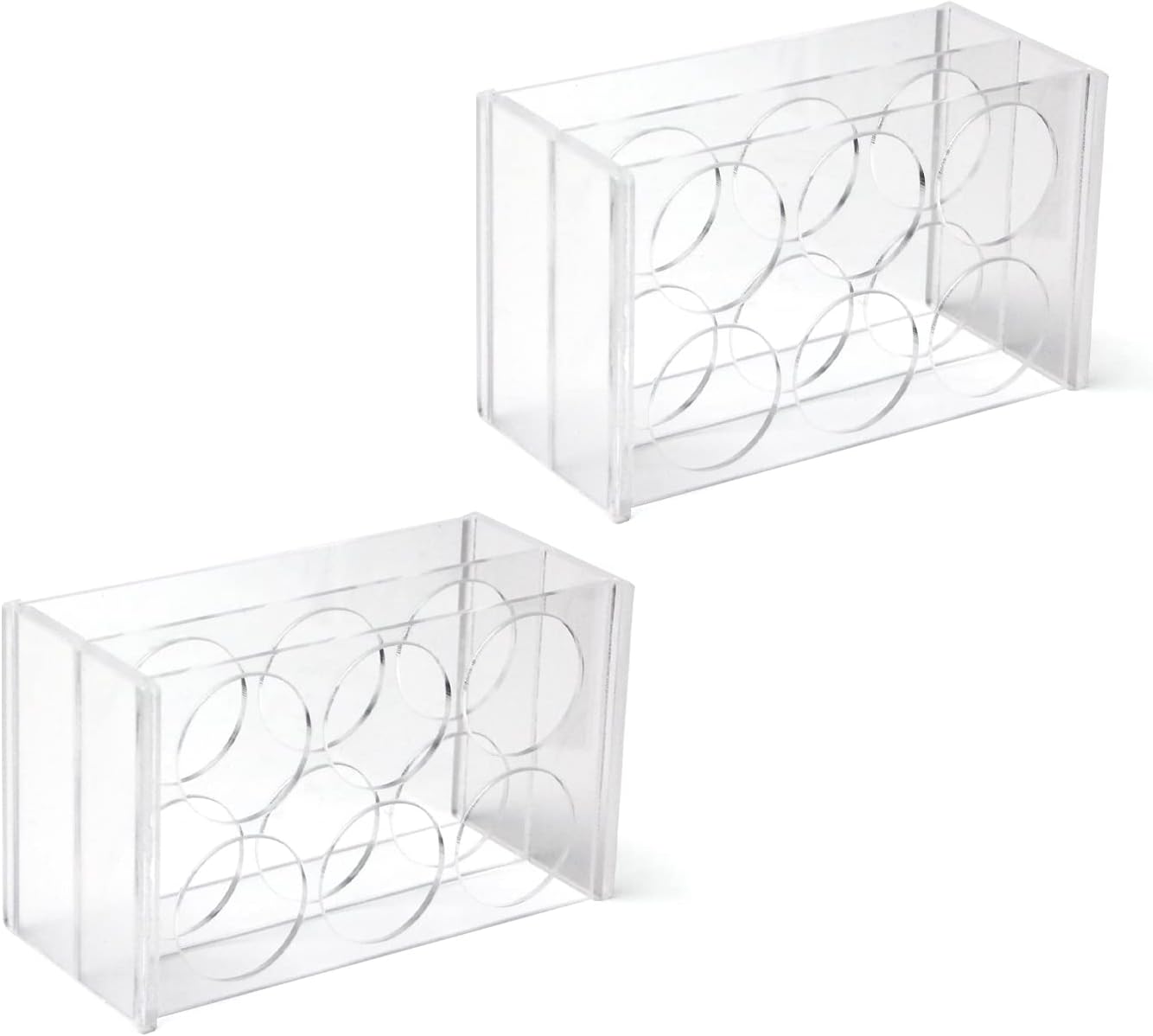 Othmro 2Pcs 40mm Clear Test Tube Racks 6Positions Plastic Centrifuge Tube Rack Holders Plastic Stand Storing Bracket Rack Test Tube Holders for Labortory Holder Party Favors Decoration Transparent