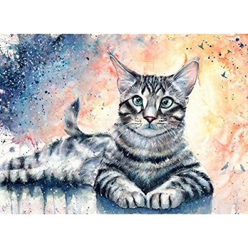 Mosaïque diamant 5D chat pour sublimer votre décoration de salon - 2