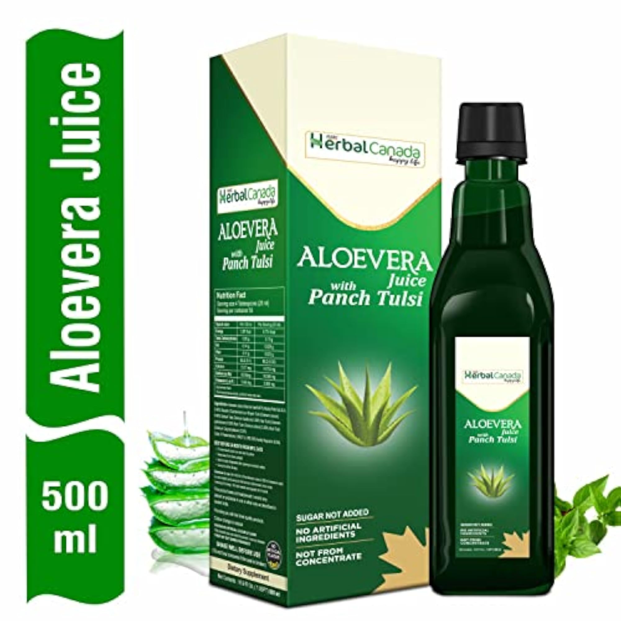Harc Herbal Canada Pure Aloe Vera Juice 500ml (Pack of 2)