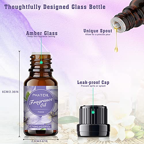 Phatoil 10Pcs Fragrance Oils Gift Set - 10Ml/0.33Fl.oz Premium Grade Scented Oil For Candle Making, Soap, Bath Bombs Diy, Diffuser - Fantastic Gift For Any Occasion #TOP2
