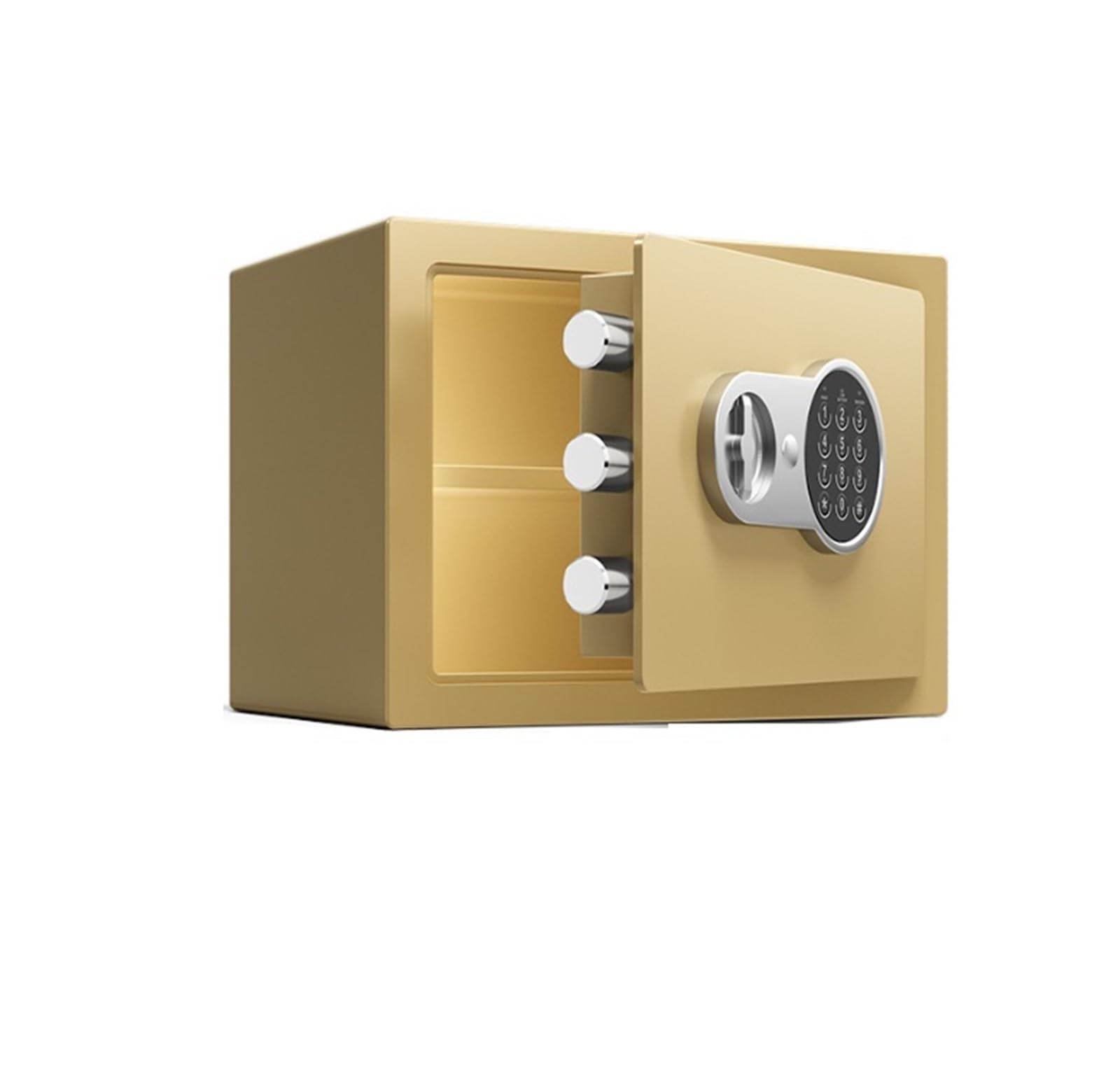 Cassaforte Piccole casseforti Mini cassaforte elettronica domestica con tastiera digitale for gioielli, contanti, passaporti, casa, hotel, ufficio Cassetta portavalori(Gold)