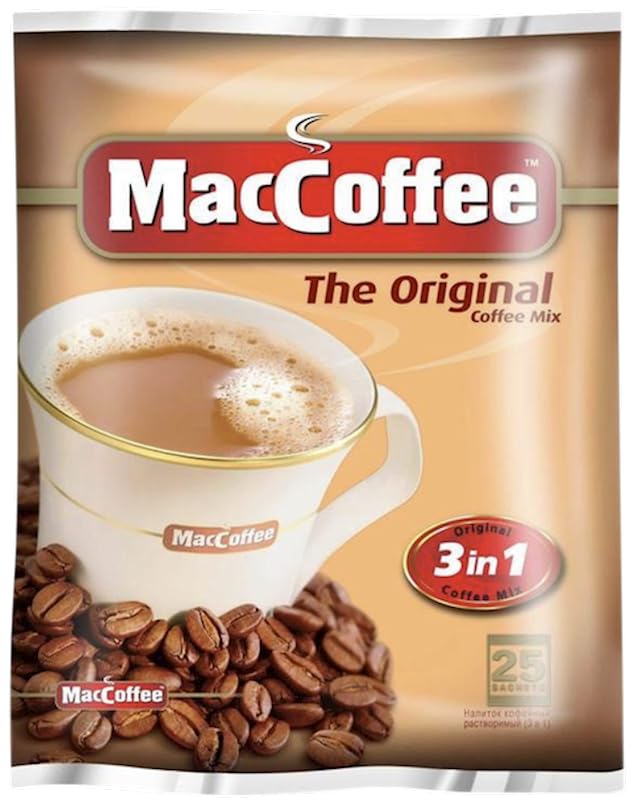 Amazon.com : Maccoffee 3 in 1 Original 25 Pack Instant Coffee Packets ...