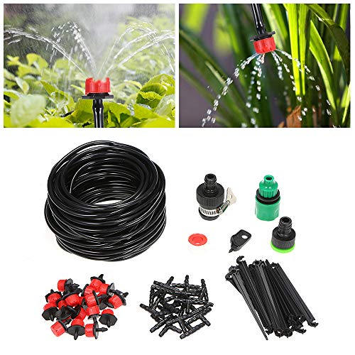 15 m diy poupança de água automático micro sistema de irrigação por gotejamento jardim com efeito de