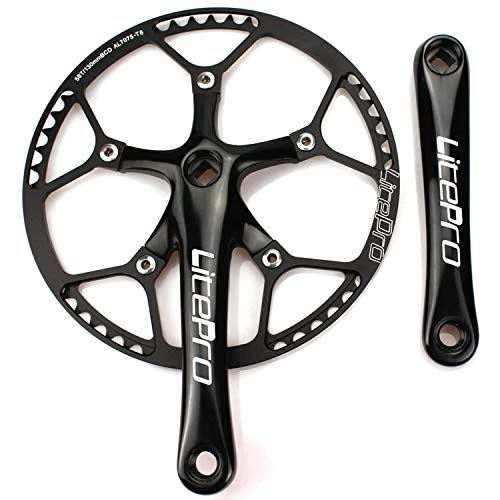Cysky Single Speed Crankset Mtb Crankset 56T 170Mm Crank Arm 130 Bcd Mountain Bike Crankset Ixf Crankset For Single Speed Bike, Road Bicycle, Fixed Gear, Fixie, Dahon (Square Taper, Black) #TOP11