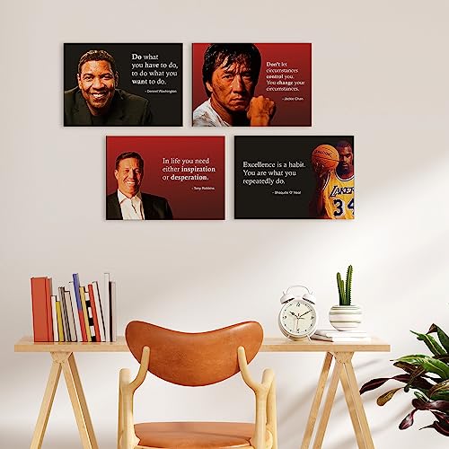 Image of PAPER PLANE DESIGN Poster Frames Quotes Size- 8.25 x 11.75 inch, Set of 4, Motivational (J)