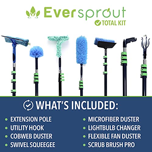 image for EVERSPROUT 7-to-26 Foot Extension Pole Total Kit (30+ Ft Reach) | Tele