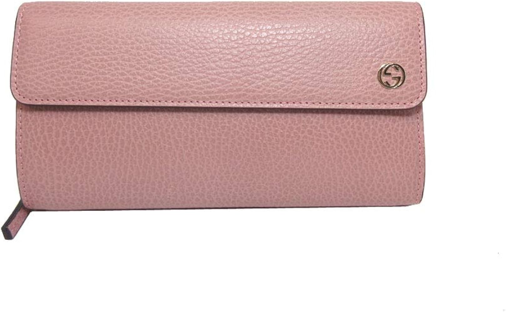 Gucci ピンク レザー 長財布 GGロゴ