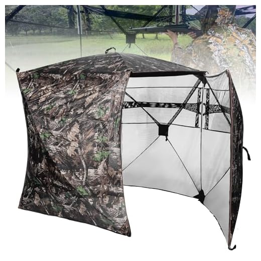 WASAGUN Hunting Blind 270 Degree See Through, 2-3 Person Pop Up Ground Blinds with Carry Bag, Portable Camouflage Hunting Tent Easy Setup for Deer & Turkey Hunting