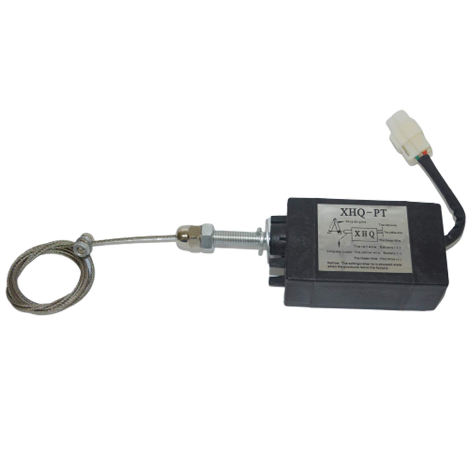 Turodeuo Normally Closed DC 12V Engine Flameout Device Engine Stop Solenoid Valve -PT Power Off Pull Flameout Solenoid Valve