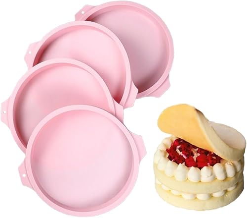 Moldes redondos de silicona para tartas de 6 pulgadas, moldes para tartas de arcoíris, antiadherentes para pasteles de queso, pasteles gigantes,