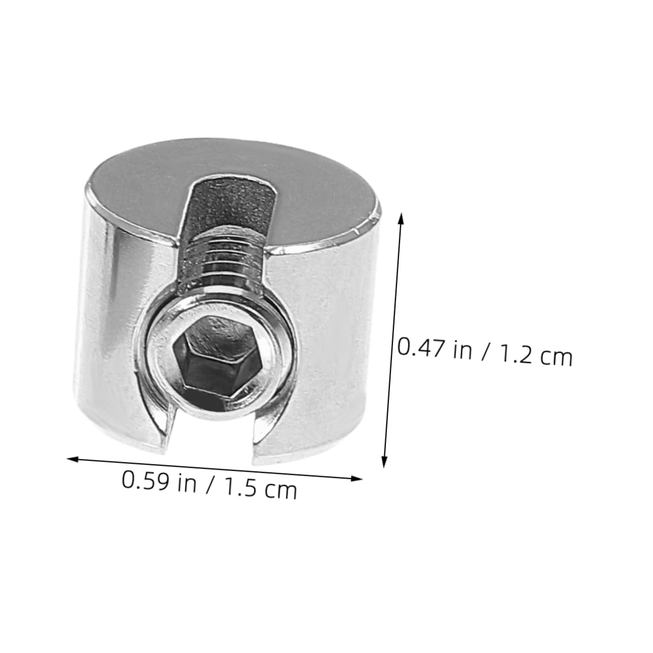 HEALLILY Wire Rope Chuck Stainless Steel Cable Clamps Flat Slot for Secure Tensioning for Outdoor Garden Use
