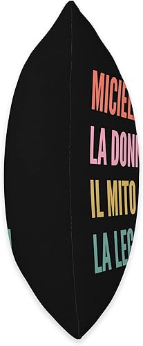 Miniatura 2 de Disegni Di Nomi Italiani Divertenti Per Miciela Funny Italian First Name Design-Miciela Throw Pillow 16x16 Multicolor