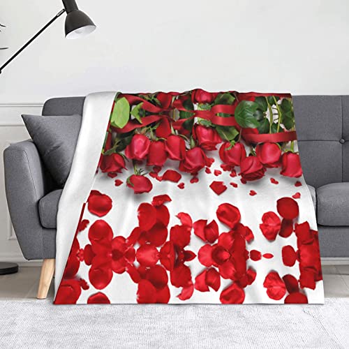 Couverture flanelle rose rouge en microfibre douce pour lit et canapé - 2