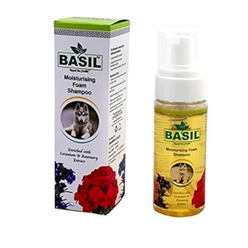 Basil Moisturizing Foam Shampoo For Dogs And Cats 150 ml By Jainsons