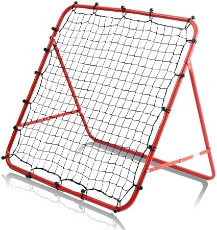 Soccer Rebounder Net – Portable Bounce Back Trainer for Soccer, Baseball, Softball & Lacrosse | Adjustable Practice Target Pitchback Net for Backyard Training Equipment Gift for Kids & Adults
