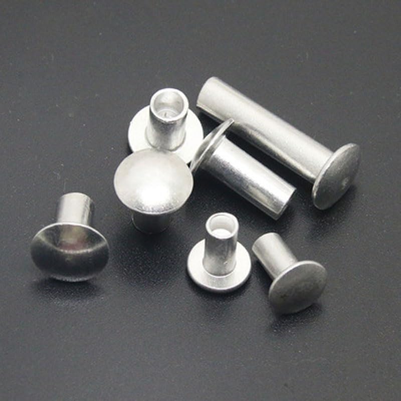 M2.5 Truss Rivet GB873 Half Hollow Oblate Head Aluminum Rivets 4-20mm Length - (Number of Pcs: M2.5x6mm(100pcs))