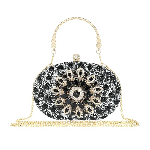 Image of MAIRLOM Rhinestone Clutch Purses for Women Evening Bag Sparkly Handbag | Diamond Clutches Purse Glitter Crystal Gemstone Shoulder Bags Luxury Handbags for Wedding Formal Party Prom
