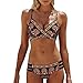 Produktbild OVERDOSE Frauen Böhmen Push-Up Bikini Sets Gepolsterte BH Beach Damen Badeanzug Bademode Swimsuit SwimwearBlack,M