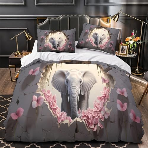 Housse de Couette Sans Repassage Douceur Absolue Parure Lit Super King 3D - 2