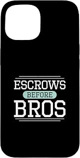 Escrows Before Bros Funny Escrow Officers Settlement Agents Case for iPhone 15