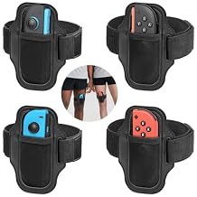 [عبوة من 4 قطع] حزام ساق لجهاز Nintendo Switch 2/1، لمغامرات/رياضة مناسبة للعب كرة القدم، متوافق مع ملحقات ألعاب وحدة تحكم OLED لجهاز Joy Cons 2 Switch، حزام مطاطي قابل للتعديل، مقاس 2 للبالغين والأطفال