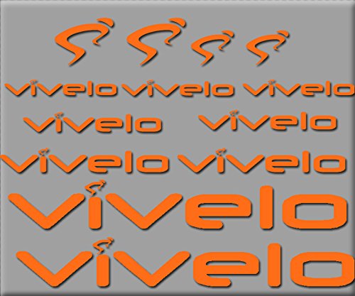 Ecoshirt K3-13Q5-MR2S Stickers Vivelo R0217 Vinyl Adesivi Decal Aufkleber КТу MTB Stickers Bike, Orange