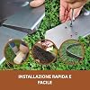 YUENFONG Palizzata Recinzione, bordo in plastica effetto legno, giardino cordoli palizzate, terrazzo balcone decorativo, 1 elemento, (L x H): 28cm x 24cm, 11,2m, 40 pezzi