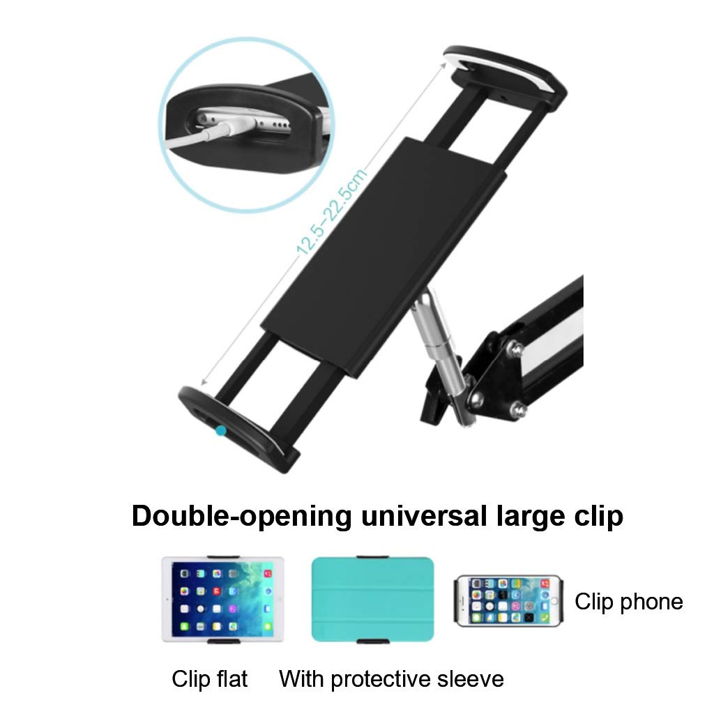 Soporte flexible ajustable para tablet y teléfono con soporte de cuello de cisne de 360 grados para visualización manos libres