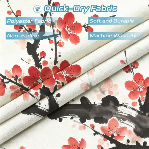 Rideau de douche style chinois étanche contre éclaboussures de bain - 6